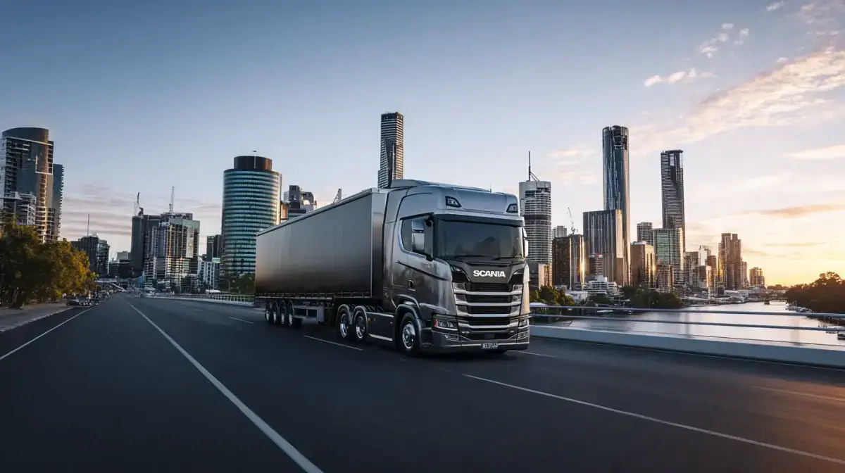 Brisbane freight pickup and interstate linehaul across road, rail and air networks, coordinated by QFM from SEQ industrial precincts and Bruce Highway corridor