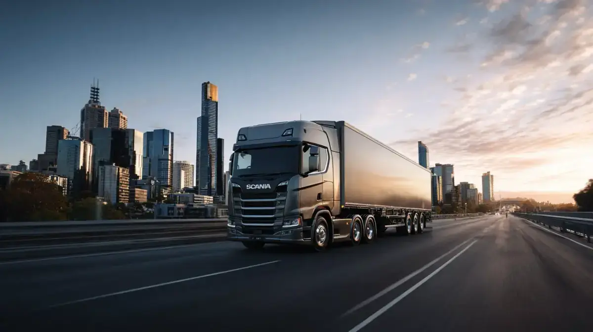 Australia-Wide Freight Logistics - Logistics Solutions by QFM QFM road freight truck delivering interstate consignments across Australia including Melbourne, Sydney, Brisbane and Perth